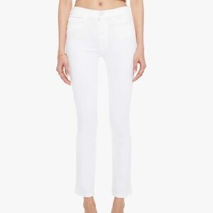 MOTHER Mid Rise Dazzler Ankle Jean, White sz 26